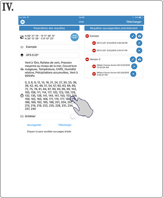 Modifier un GRIB sauvegardé Squid Mobile - IV